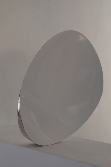 Prasto, White butterfly©, 2013; Iron, car paint, stainless steel, lead, 45x30x6 cm