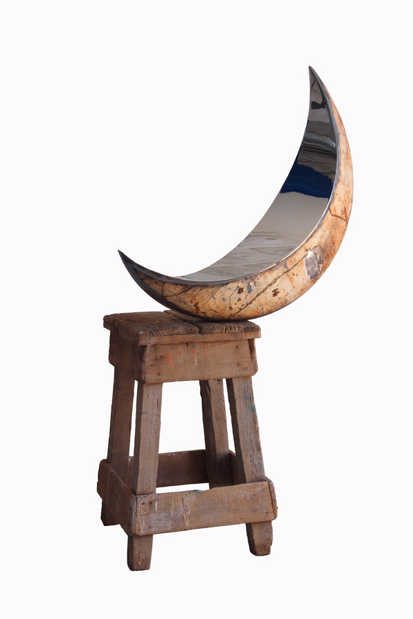 Prasto, Buonanotte©, 2010, Rusted iron,  polished stainless steel, lead, 75x50x30 cm